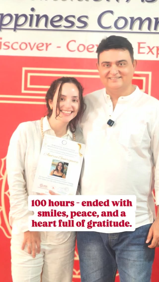 Meditation teacher training program - 100 hours of stillness, silence, and transformation — complete.
Grateful to witness hearts opening, minds quieting, and presence deepening through this journey. @masterdevom @devom.soulversity
Here’s to many more hours of awareness, healing, and shared breath. 🕊
#MeditationSchool #100HourMeditationTraining #YogaJourney #MindfulLiving #StillnessWithin #SpiritualGrowth #Awareness #MeditationTeacher #HealingJourney