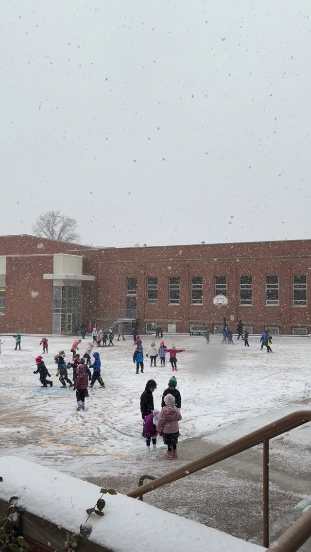 Our campus is looking like a snow globe today!