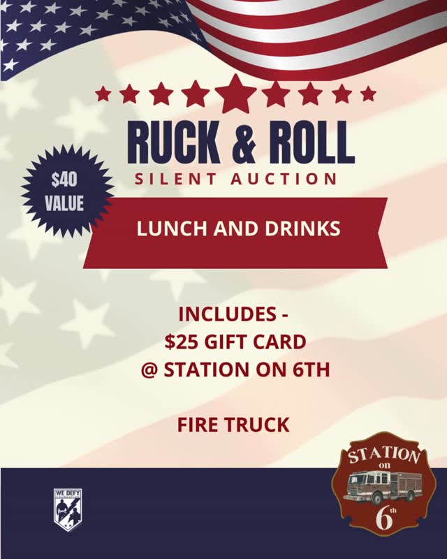 We’re thrilled to unveil an exciting addition to our Ruck N' Roll Silent Auction—an incredible Station on 6th Basket! This package is perfect for a delightful day or evening out, offering everything you need to enjoy the vibrant downtown atmosphere.
What's Included:
$25 Gift Card: Treat yourself to delicious food and drinks at Station on 6th. Explore their diverse menu and enjoy a variety of culinary delights.
Drink Holders: Keep your beverages secure and stylish with these premium drink holders, perfect for on-the-go enjoyment or relaxing at the bar.
Fire Truck Experience: Add a dash of excitement with a mini fire truck experience that's sure to make your visit memorable. Perfect for kids and the young at heart!
This basket promises an unforgettable experience, whether you're enjoying a casual afternoon or a lively night out on the town. Don't miss the chance to bid on this fantastic package and support a great cause at the Ruck N' Roll event.
? Location: Station on 6th, Downtown
? Auction Date: November 22nd
Join us for a day of fun, community, and camaraderie. We can't wait to see you there!
#StationOn6th #RuckNRollAuction #SupportOurVeterans #CommunityEvent #DowntownFun #KenoshaEats #BJJCommunity #WeDefyFoundation #JiuJitsuForACause