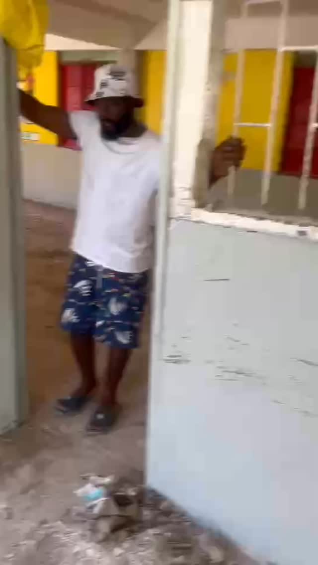 A grade 5 classroom at the school in Lethe, Jamaica. You can see from the whiteboard how high the water rose from the river. @jamaicanchrisbrownexperience giving updates from this small community after Hurricane Melissa #hurricanemelissa #homesweetjamaica #jamaicastrong #jamaicaschool #lethe #supportjamaica #rebuilding