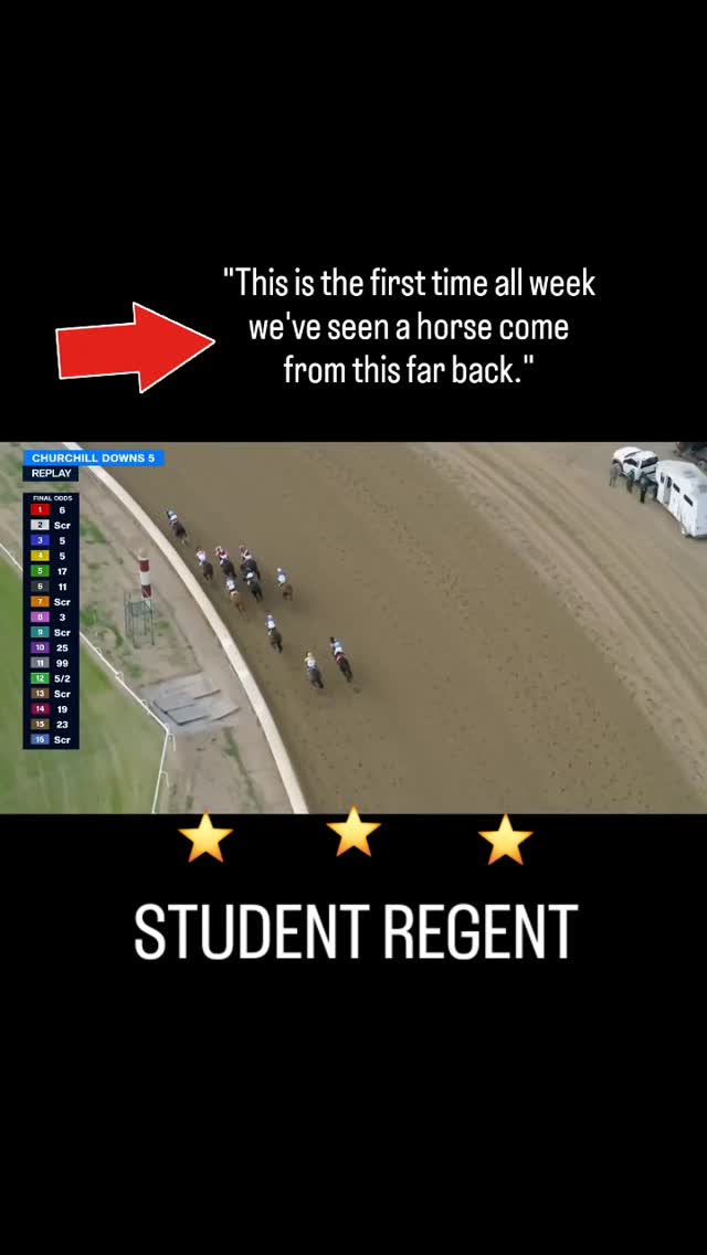 WINNER! Student Regent graduates to close out the Churchill meet for owners @albaughfamilystables and @westpointtbreds. Great ride @cheminaudvincent 👏👏👏
@fanduel_racing video