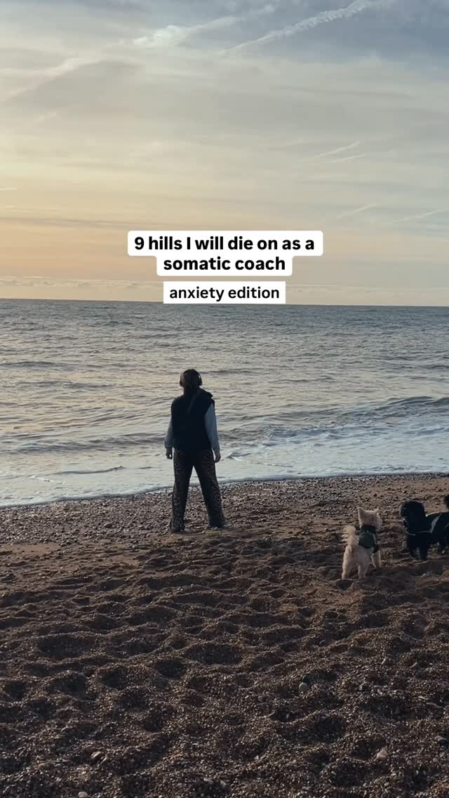 before you read on, comment CHARGE and I’ll send you the link to join the waitlist for my upcoming mini course that’ll guide you through alchemising anxiety and using its energy instead of constantly trying to tame it.
I’ve been filming the final parts TODAY so it’ll be out sooooooon ✨
1. anxiety isn’t caused by a dysregulated nervous system anxiety + your dysregulated NS are both symptoms
2. anxiety isn’t the problem, your relationship with sensation is
you can calm anxiety down and escape the sensation of it, which requires constant coping and managing, or you can reshape yourself to hold sensation and evolve into a new relationship with it
3. anxiety isn’t a disorder it’s an unintegrated part of YOU, life force, expression without an outlet. it’s responding entirely appropriately
4. anxiety is a symptom of being adapted rather than expressed it’s showing you where you were conditioned towards masking, hiding, holding, perfecting, achieving etc. instead of expressing
5. trying to calm, control, and manage anxiety is making it worse because it doesn’t want to be calmed, managed or controlled. do you want to be? neither does anxiety
6. anxiety is pure untapped life force energy think of the things you can do when you can channel that high charge!
7. as an alive, conscious, creative human on planet earth you’ll always have a baseline level of anxiety you came out of a vagina onto a spinning planet with no idea why you’re here or when you’ll cease being here. a baseline level of anxiety is normal and expected in all of us
8. anxiety isn’t a mental health issue it’s a symptom of a psychospiritual conflict that manifests in the body and the mind tries to make sense of
9. ‘stuck emotions’ isn’t the root cause of anxiety see #8