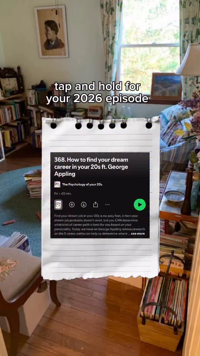Drop your episode below!! Mine was “your year for trusting yourself”….
Listen wherever you get your podcasts!
.
.
.
.
#psychology #podcastrecommendation #twenties #inspirational #20something podcasting self help mental health in your 20s new year resolutions 2026 goal setting goals manifestation law of attachment