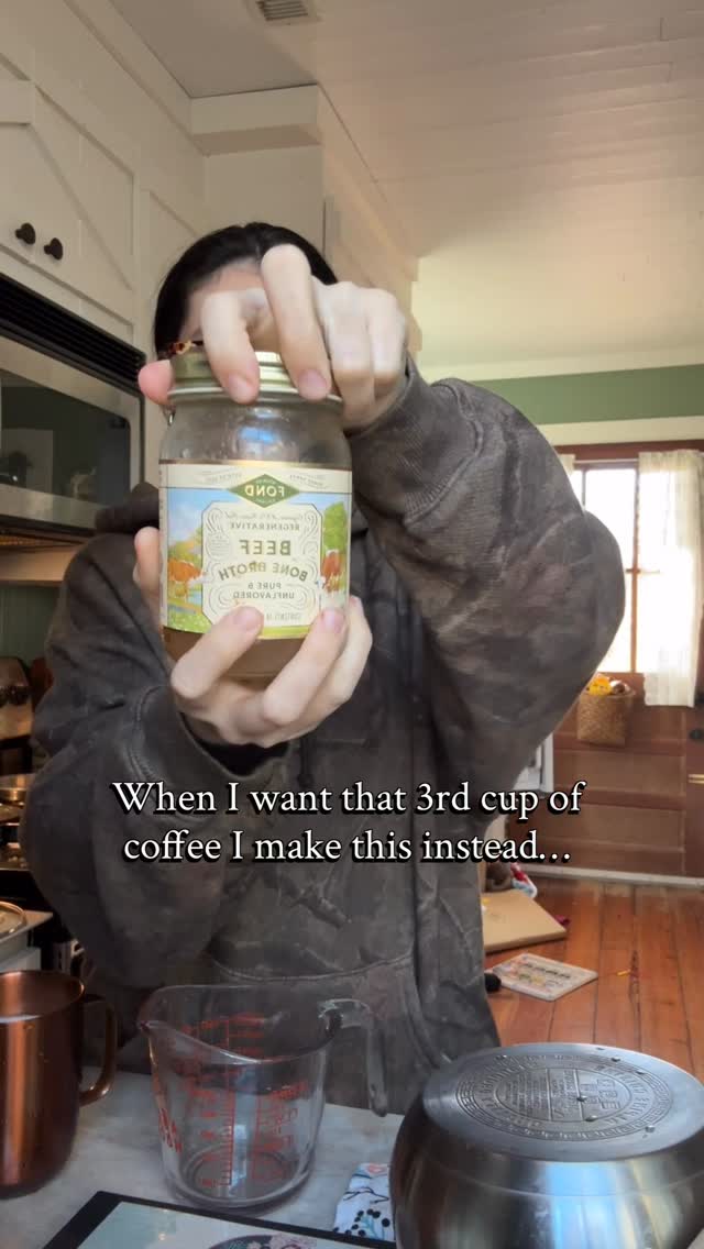 A cozy creamy cacao that delivers gentle, sustained energy without the jitters. 🍫 🍶 🤎 ✨ 🌿 Ceremonial grade cacao is rich in magnesium, iron, & antioxidants, supporting mood, circulation, and focus, feeling grounding rather than stimulating.
Simple recipe (serves 1):
2/3 cup Milk of choice
1/3 cup unflavored, high-quality bone broth @fondregenerative
1-2 TBL High-quality ceremonial grade cacao @mayamooncacao
Small splash of vanilla extract
Pure maple syrup to sweeten
Gently warmed + whisked until smooth ✨
Deeply nourishing, satisfying, and much more nourishing than another cup of coffee.
#nourishtobeauty #ceremonialcacao #nourishedmother #holisticliving #cozynourishment