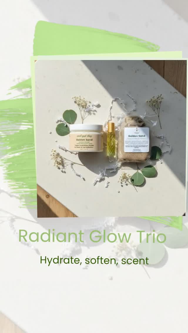 ✨ Want a natural glow that feels as good as it looks? The Radiant Glow Trio pairs nourishing Body Butter, creamy Goat Milk Soap, and a delicate Roll-on Fragrance Oil to hydrate, soften, and leave subtle scent vibes all day. Perfect for those who love a simple self-care moment that lifts your mood and pampers your skin with sustainably sourced, plant-powered ingredients. 🍃 Dive into smoothness and subtle scents with avocado oil, mango butter, and shea butter working together to support moisture, barrier repair, and softness. Your skin’s new best friends!💛
Best for anyone craving radiant, healthy skin and natural fragrance ease.
Try applying the body butter right after showering to seal in hydration and keep that glow going longer.
Why it works: The combination of rich butters and goat milk nourishes deeply while the roll-on oil boosts natural scent and skin softness.
🔗 Link in bio
#NaturalGlow #PlantPower #CrueltyFreeBeauty #SustainableSkincare #GlowUpNaturally