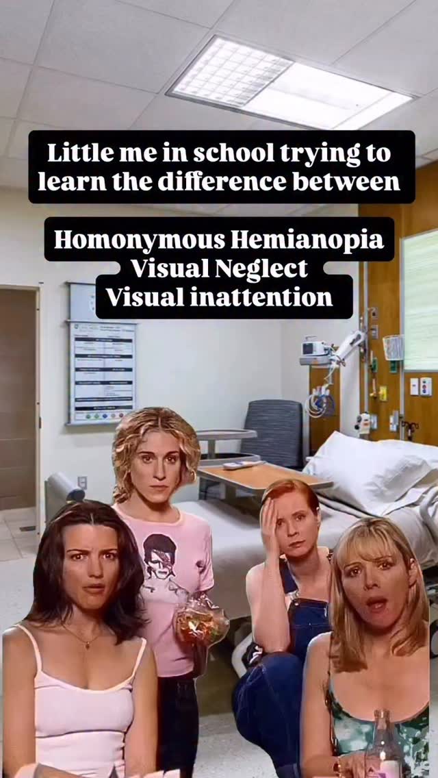 Make it make sense please when they all present so similarly! 😵💫
Don’t worry… I’ll make it make sense soon 👀
👉 Part 2 with the breakdown + explanation posted!
#NeuropathPTOT #NeuroOT #NeuroPT #StrokeRehab #NeuroRehab NeuroEducation VisualNeglect VisualFieldCut Inattention StrokeRecovery BrainInjuryRehab OccupationalTherapy PhysicalTherapy OTCommunity PTCommunity NeuroLearning TherapyEducation RehabProfessionals NeuroTherapy