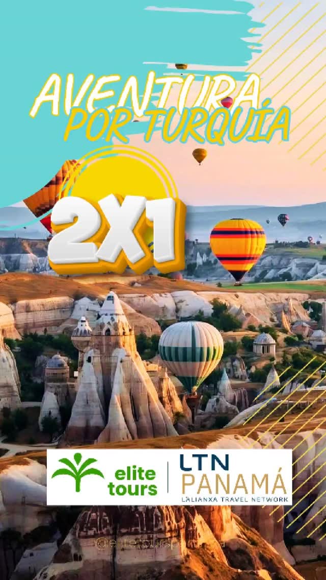 Plan perfecto para viajar en pareja ???
Turquía 2x1: dos pasajeros por el precio de uno.
10 días de cultura, historia y paisajes únicos con Elite Tours Panamá.
? DM con “PAREJA” y te enviamos la propuesta.
#Turquia #Estambul #ViajesPanamá #EliteToursPanama #PromoViajes