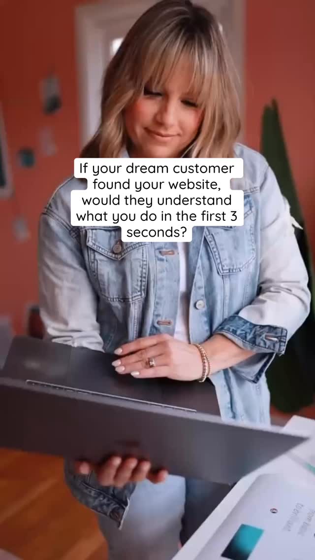 Because that’s all you have to win them over ?
First impressions say a lot, and it’s no different in business.
So in the first 3 seconds, your potential customers should be able to:
• know what you’re offering them
• trust you (think your business is legit and not a scam)
• see your brand’s vibe/personality
Your branding and website design work together to check all 3 of those boxes in your customers’ minds, and if one isn’t doing its job, you’re losing out on sales.
But, thankfully, we can fix that!
Place this simple sentence “above the fold” on your website and socials?
{What you do} + {who it’s for} + {what they get}
Example: “Brand, website and SEO strategy for Iowa small businesses who want to get found and chosen.”
Greater clarity = more sales
Then you just have to make sure you have professional visuals (logos, colors, photos, etc.) that are cohesive throughout your site, so your ideal client can get to know you and your business at first glance.
Like if this was helpful!
PS - you might want to hit follow, because I’ll be sharing a lot more tips like this in the next couple weeks ☺️
#SmallBusinessBranding #SmallBusinessWebsite #BrandingDesigner #IowaSmallBusiness #SmallBusinessWebsiteDesign