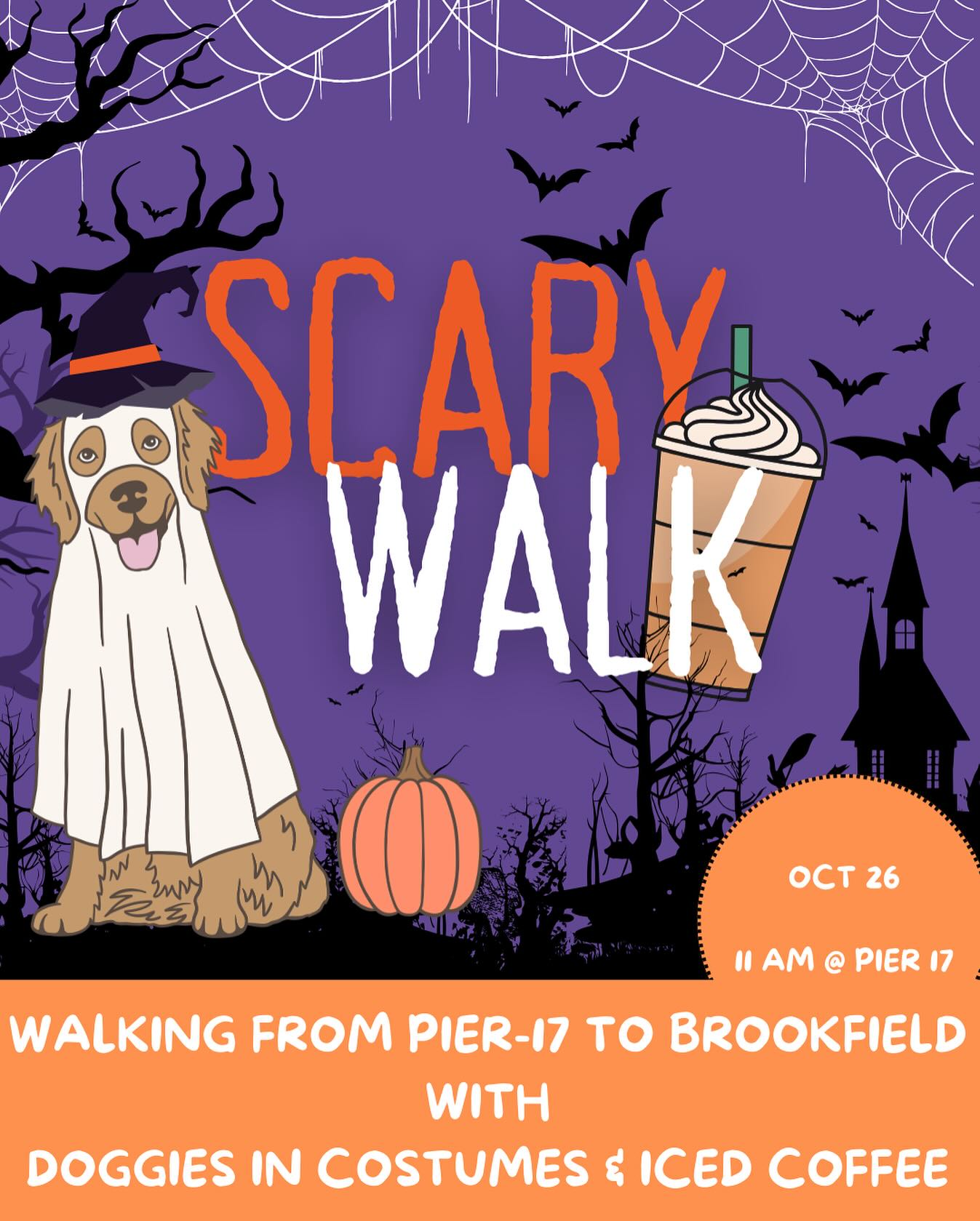 Join us on Saturday October 26 for a Spooktacular Walk!! ๐
Get your Halloween costumes on and Coffee! ๐ป
Meet some new friends to celebrate Fall ๐๐
Hosted by @dogmansachs & @doggoswhowalk
RSVP: DM Us and we will send you the link! ๐