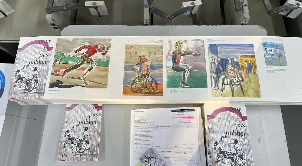 Votre cadeau vous attend sur mon stand au Salon d ´Automne qui ouvre au public mercredi 23 octobre. C est un petit livret qui regroupe mes gouaches dessinées pendant les Paralympiques 2024 . Il a été superbement mis en page par VALENTINE DE CAPELE ! . Je suis dans la meilleure section « Expression libre » de Victor Sasportas ! Envoyez moi un texto pour être sure de me trouver. #salondautomnedeparis #collectionstephaniepeyrissac #hizelaya #artportrait #amour #parisart #paralympics #tonyestanguetparis2024 #monnoyeurboatchallenge #monnoyeurxbenjaminferré #love #contemporaryart #artbaselparis24 #petitpalaisparis #ateliersdesbeauxartsdeparis #gonzalobelmonte #commandepersonnalisée #collages