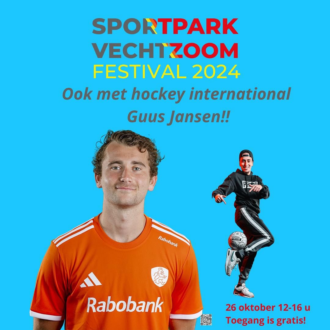 ? Niemand minder dan Oranjespeler @guus_jansenn komt zaterdag naar het Sportpark Vechtzoom Festival.
⚽️ Hier kun je tussen 12 en 16 uur verschillende clinics volgen: voetbal, hockey en frisbee. Foory-held Nasser El Jackson is er ook bij en natuurlijk FCU-mascotte Tiger.
????♂️Iedereen is welkom: ouders, opa, oma, ooms, tantes. Kleed je sportief aan.
#sportparkvechtzoom #utrecht #hockey #voetbal #frisbee