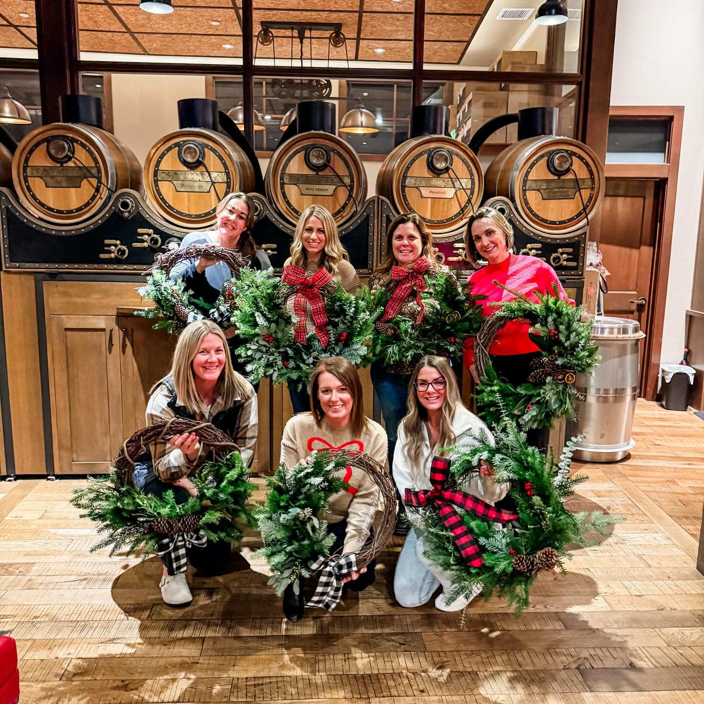 What a beautiful evening we had at @willamettewineworks last night! 🌟 Thank you to everyone who joined us for an evening of creativity and cheer while making holiday wreaths! We have more dates available on our event calendar: www.GatherStudioandEvents.com
