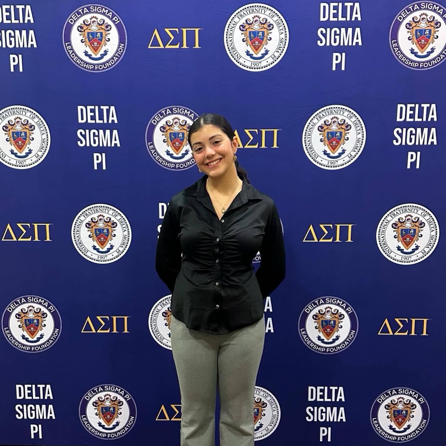 This past weekend, Senior Vice President, Natalie Cicale, attended DSP’s Presidents Academy in Saint Louis, Missouri. Presidents Academy is a nation-wide professional development program for chapter leaders. Through large group workshops and small group interactive sessions, participants assess and develop their strengths, enhance their leadership skills, and learn valuable information that they can take back to their chapters.
In Natalie’s words, “It was amazing to learn from other chapter leaders from across the country while engaging in programming centered around understanding group dynamics, the importance of effective strategic planning, and navigating crucial conversations. I’m eager to bring what I’ve learned back to our chapter as we head into an exciting recruitment season!”