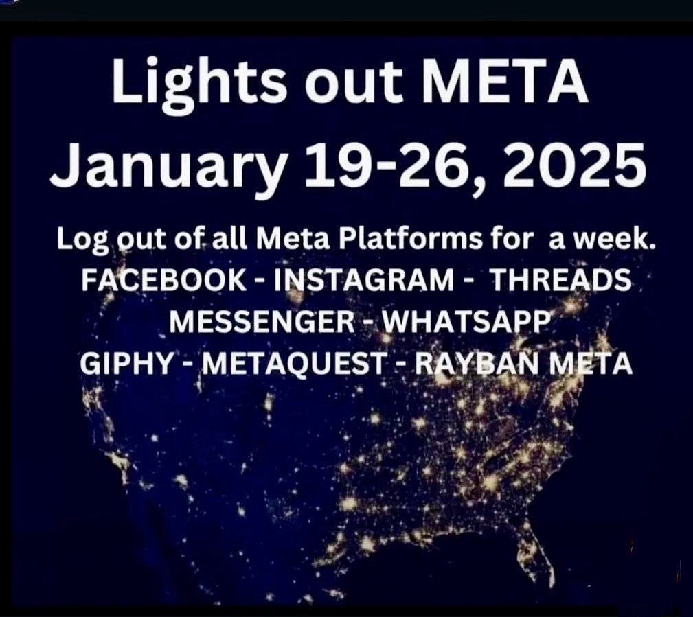 If Zuckerberg wants to cozy up to Trump,, I’ll join the group turning his network off for the week.