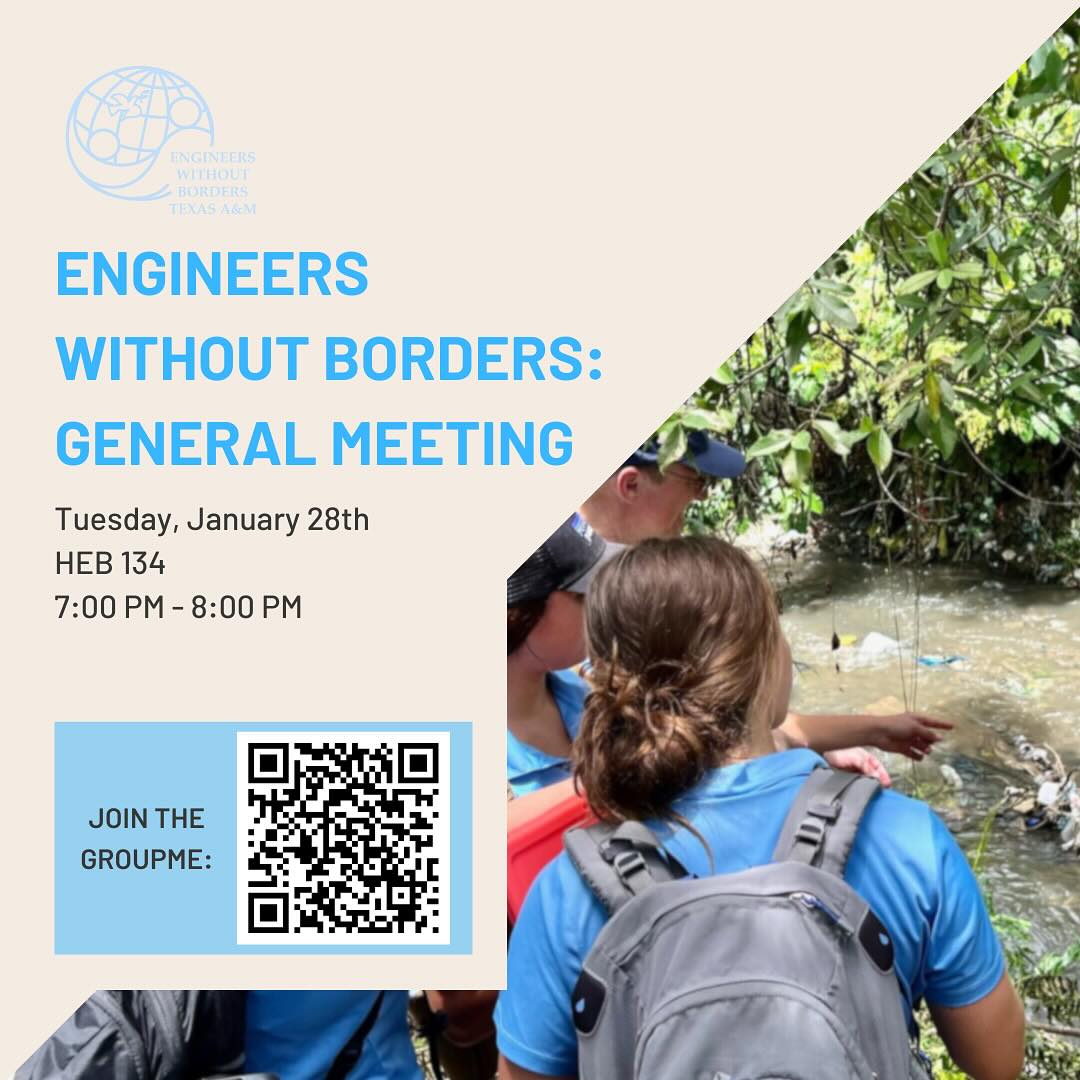 Join us for our first general meeting of the year! Come get to know our organization and learn about what we do.
Everyone is welcome, engineering or not!