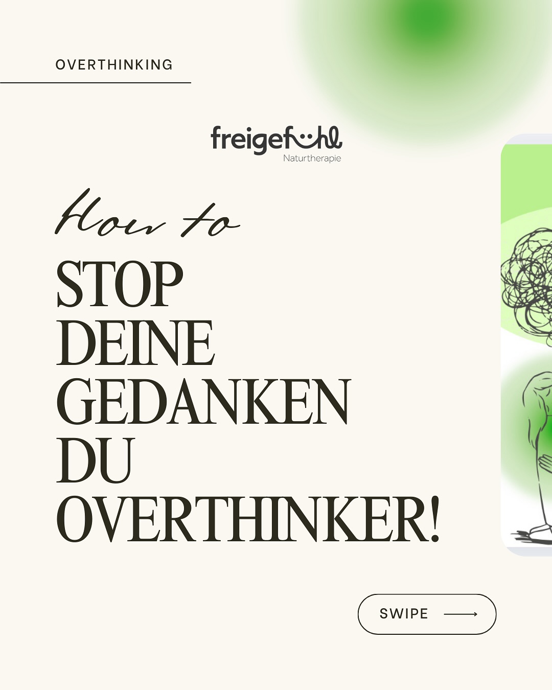 Stoppe dein Overthinking: Finde innere Ruhe und Klarheit 🌿✨
📌 1. Gefühle identifizieren und ausdrücken
Lerne, deine Emotionen zu erkennen und sie mit vertrauensvollen Menschen zu teilen. Das ist der erste Schritt, um die innere Last loszulassen.
📌 2. Selbstpflege
Dein Wohlbefinden ist der Schlüssel! Priorisiere Schlaf, Ernährung, Bewegung und kleine Aktivitäten, die dir Freude bringen. 💚
📌 3. Unterstützende Beziehungen aufbauen
Umgib dich mit Menschen, die dich stärken. Kleine Schritte führen zu großem Fortschritt – jeder Tag ist eine neue Chance. 🌟
✨ Dein Gedankenkarussell muss nicht endlos weiterlaufen. Mach den ersten Schritt in Richtung Freiheit von Overthinking! Unser Online-Workshop hilft dir dabei, die Kontrolle zurückzugewinnen.
👉 Sichere dir jetzt deine kostenlose PDF – Nur 💯 Stück(Link in Bio)
#OverthinkingStoppen #Achtsamkeit #Selbstpflege #Freigefühl #Naturtherapie #InnererFrieden #freigefuehl
Zeige der Welt das sie nicht alleine sind! Bist du auch ein Overthinker?