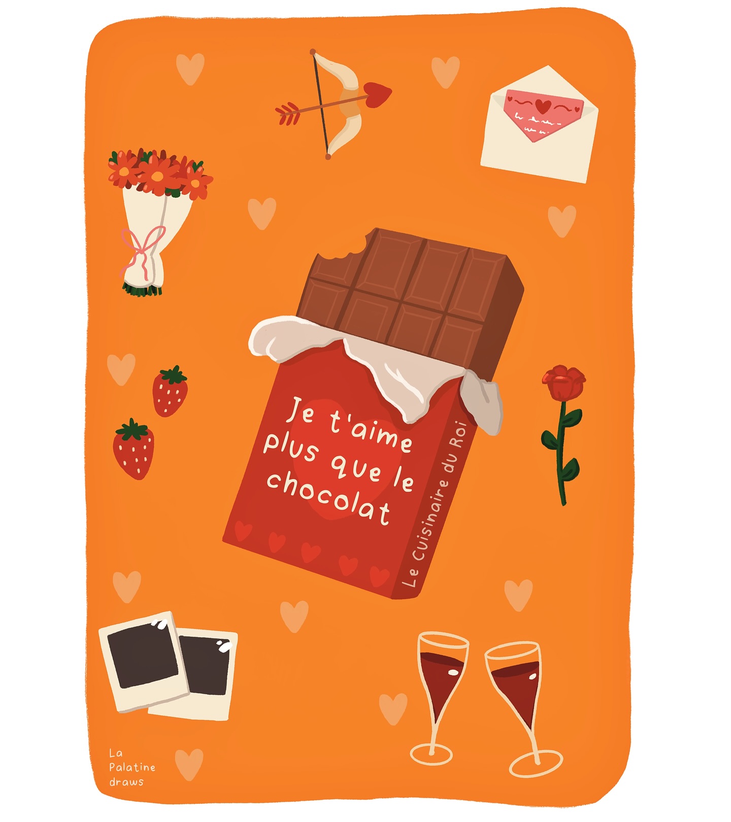 Le dernier projet pour @lecuisinaireduroi à l’occasion de la Saint-Valentin 💘🍓🍫 #lapalatinedraws #lapalatineboutique #lapalatine #lecuisinaireduroi #versailles #versailesmaville