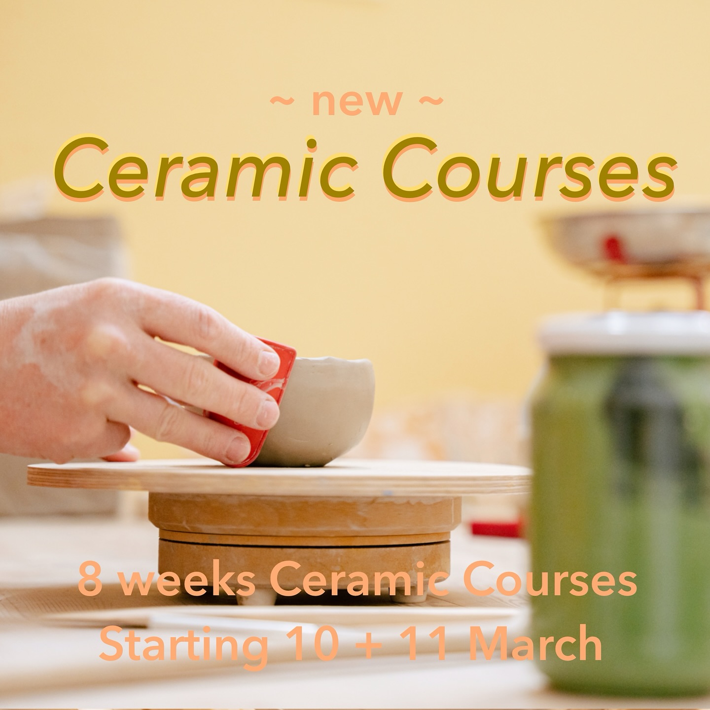 Hi there,
I have some good news, I am starting with a new round of ceramic courses again in March!
On Monday evening the 10th of March I will start a 8 weeks throwing on the wheel course. in this course you will learn how to work with clay on the potter’s wheel. We will make cups and bowls and try to make sets of those! And we will also practice making candle holders and donut shapes on the wheel. It’s gonna be messy and fun. ✨
On Tuesday evening the 11th of March I will host a combination course, where we will combine throwing on the wheel with handbuilding techniques. Throwing needs a lot of practice, but with handbuilding it’s much easier to make something and make bigger work. So we can practice with making mugs, vases, plates and fun organic shapes. 🌻
Both courses are in the evening from 7:00 PM to 9:30 PM. You can sign up for the courses through the link to my website. The Monday evening only has 2 spots available still!
If you have any questions or like I have more information, you can send me a message. 🌞
#linkinbio #ceramiccourse #ceramicstudio #potteryclass #throwingonthewheel #wheelthrownpottery #handbuildingwithclay #ceramics #handmadecrafts #handmadewithlove #selfmade #slowmade #potterybeginner #tableware #amsterdam #amsterdammade