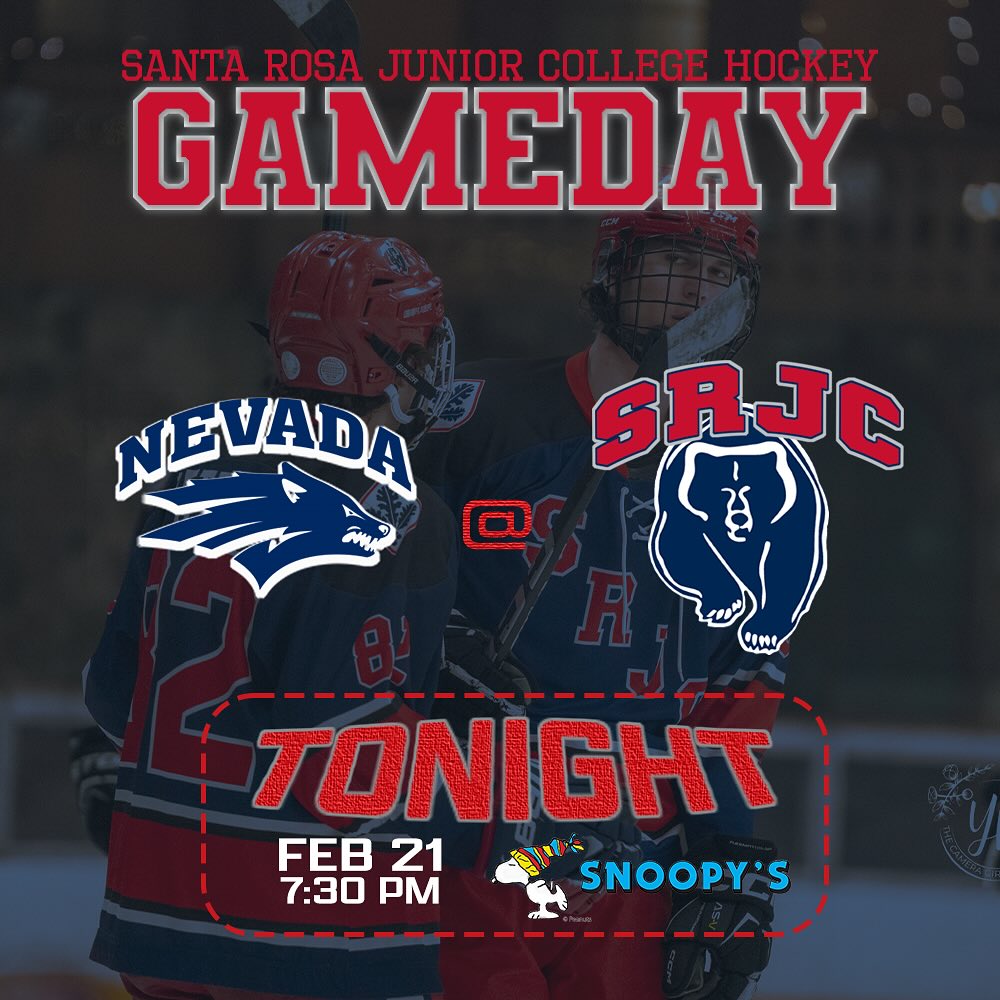 TGIF!!! @srjccheerleading is joining the action! Let’s pack that beautiful @snoopyshomeice barn tonight!!!!
It’s a WHITE OUT! WEAR WHITE! ? ?❄️
Tickets LINK IN BIO or cash at the door!!
If you can’t make it, check out our stream on YouTube!
? @yna_thecameragirl ?
#BringTheRuckus
@srjccheerleading @srjcathletics @srjcsportsmedicine @santarosajc @srjc_icc @srjcrotaract @srjc.internationalclub @srflyershockey #SRJChockey #collegehockey #achahockey #hockeyislife