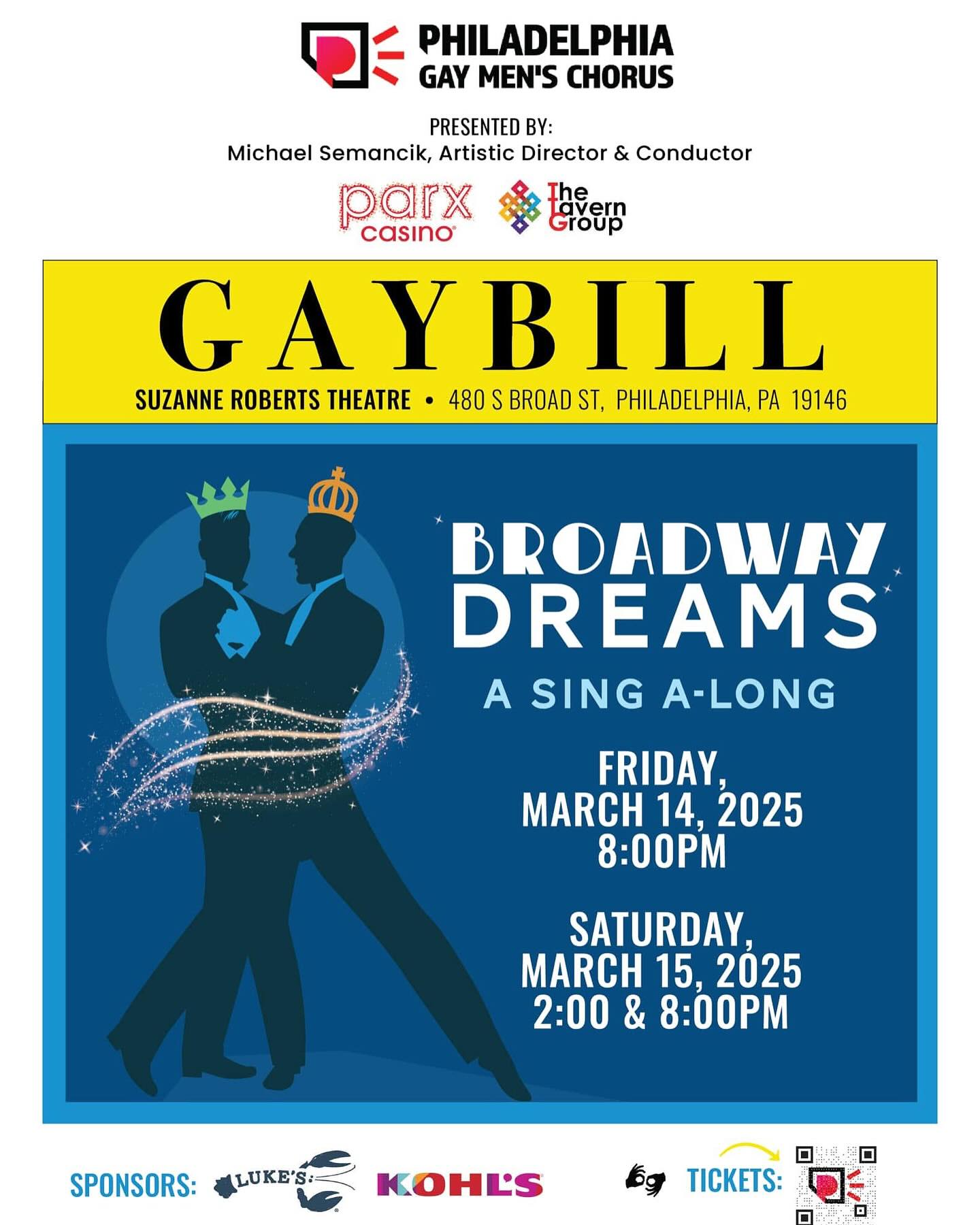 ? Make our BROADWAY DREAMS come true and come see our next concert on March 14th and 15th ?
We will be singing songs from some of your favorite musicals like Hamilton, Wicked, A Chorus Line, Funny Girl, and many more. ?? Be sure to get your tickets now at pgmc.org ❤️ link in bio as well ?️
#pgmc #philagmc #gaymenschorus #chorus #lgbtqchorus #chorusconcert #concert #avenueofthearts #avearts #phillyconcert #broadway #singalong #broadwaydreams #wicked #hamilton #achorusline #funnygirl