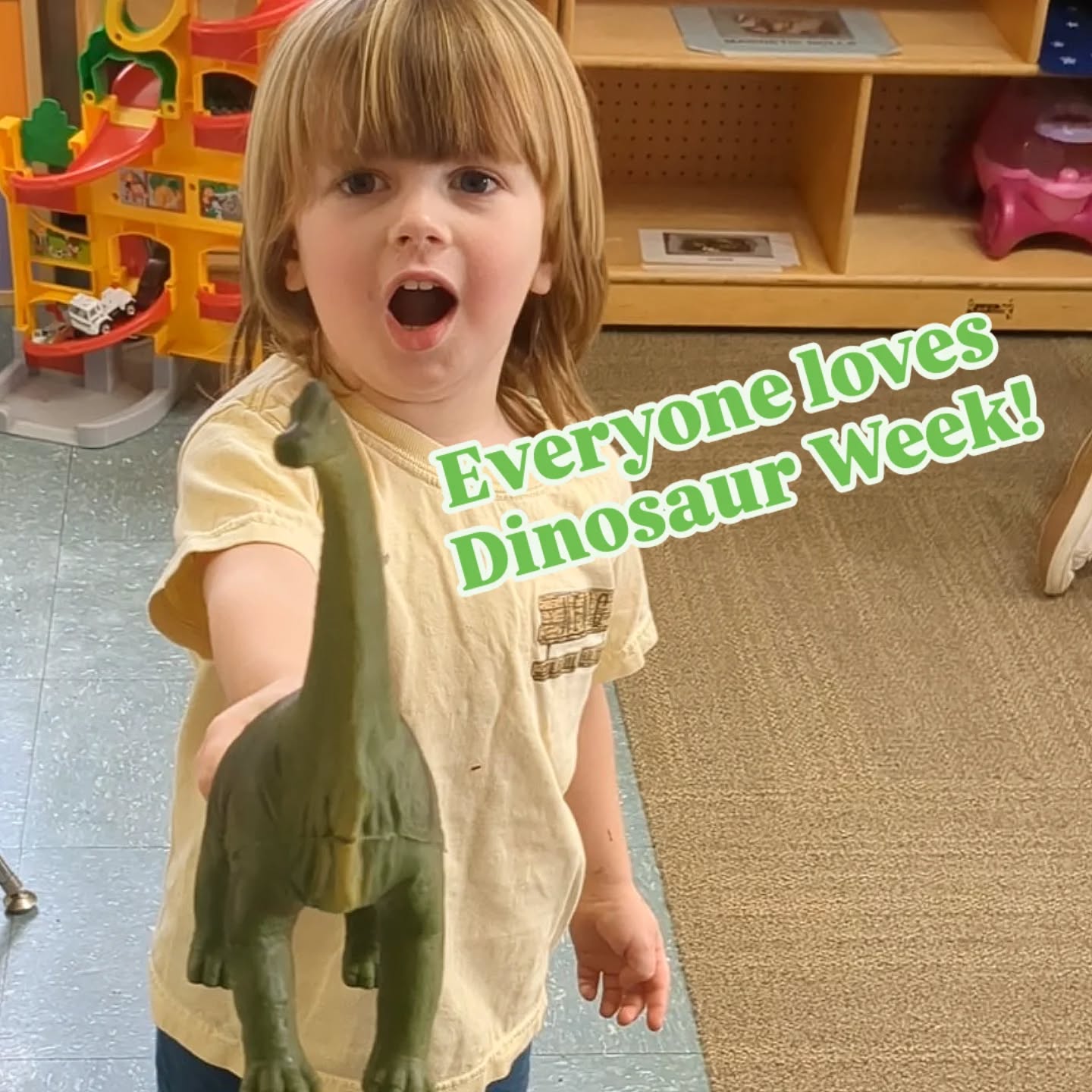 Our youngest classes are learning about all things dinosaur this week! #preschoolpalientologists #preschoolfun #dinosaursarecool #veritasatelmwood