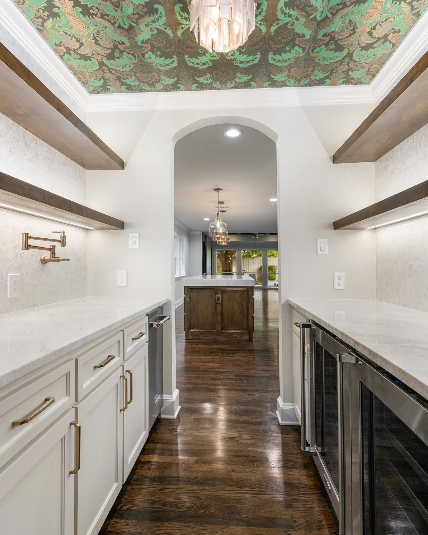 When the ceiling is just a beautiful as the rest of this kitchen remodel 🤍