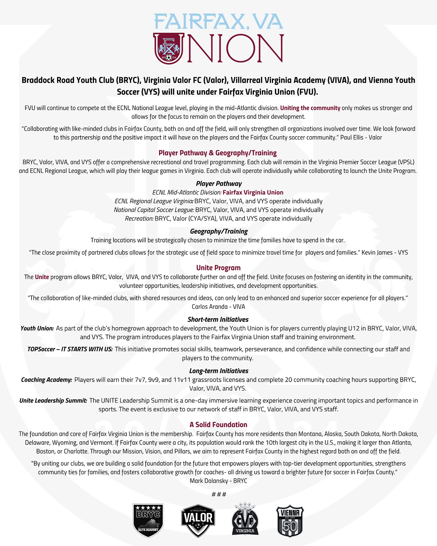 BRYC, VALOR, VIVA, & VYS ALL UNITE UNDER FAIRFAX VIRGINIA UNION ? #OneUnion
