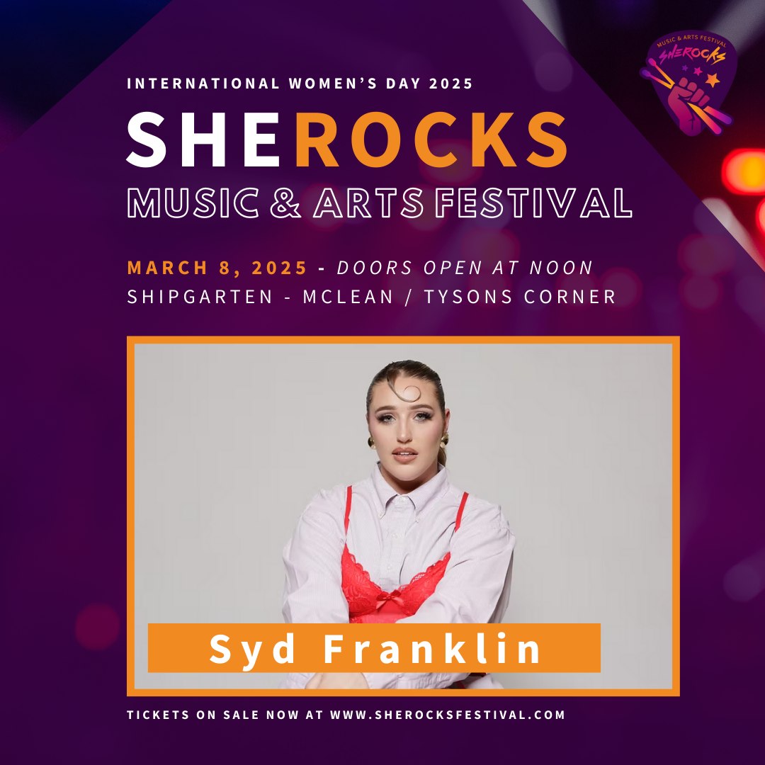 The SheRocks Music & Arts Festival presents: @iamsydfranklin
Sydney Franklin, a talented LA-basedR&B/soul artist and singer-songwriter (who is originally from the DMV), released her debut EP - “Make It Hurt” - in February 2018, earning widespread critical acclaim.
The EP has accumulated over 1M Spotify streams, with the title track and her duet with Mac Ayres, "Forever," currently featured on SiriusXM's Heart Soul station.
Known for her powerful songwriting, Franklin combines raw, emotional narratives with a twist of female empowerment, setting her apart from today's typical pop tracks.
Her impressive five-octave vocal range has captivated audiences across the U.S., and she's performed at major events like the Xfinity x Sofar Sounds showcase and 2018 SXSW Festival, also earning Honorable Mention in the 2018 Unsigned Only Music Competition.
🎟 Get your tickets to the 2025 SheRocks Festival today: link in bio
#musicfestival @shipgarten #virginia #washingtondc #WomenIntheArts #WomenInMusic #WomenInBiz #WomenInTech #WomenWhoWrite #Entrepreneurship #womensupportingwomen #femalefounders #womenwhorock #music #women #arts #artsy #womenleaders #womencircle #womenfeatured #musicforall #musicshowcase #artsoul