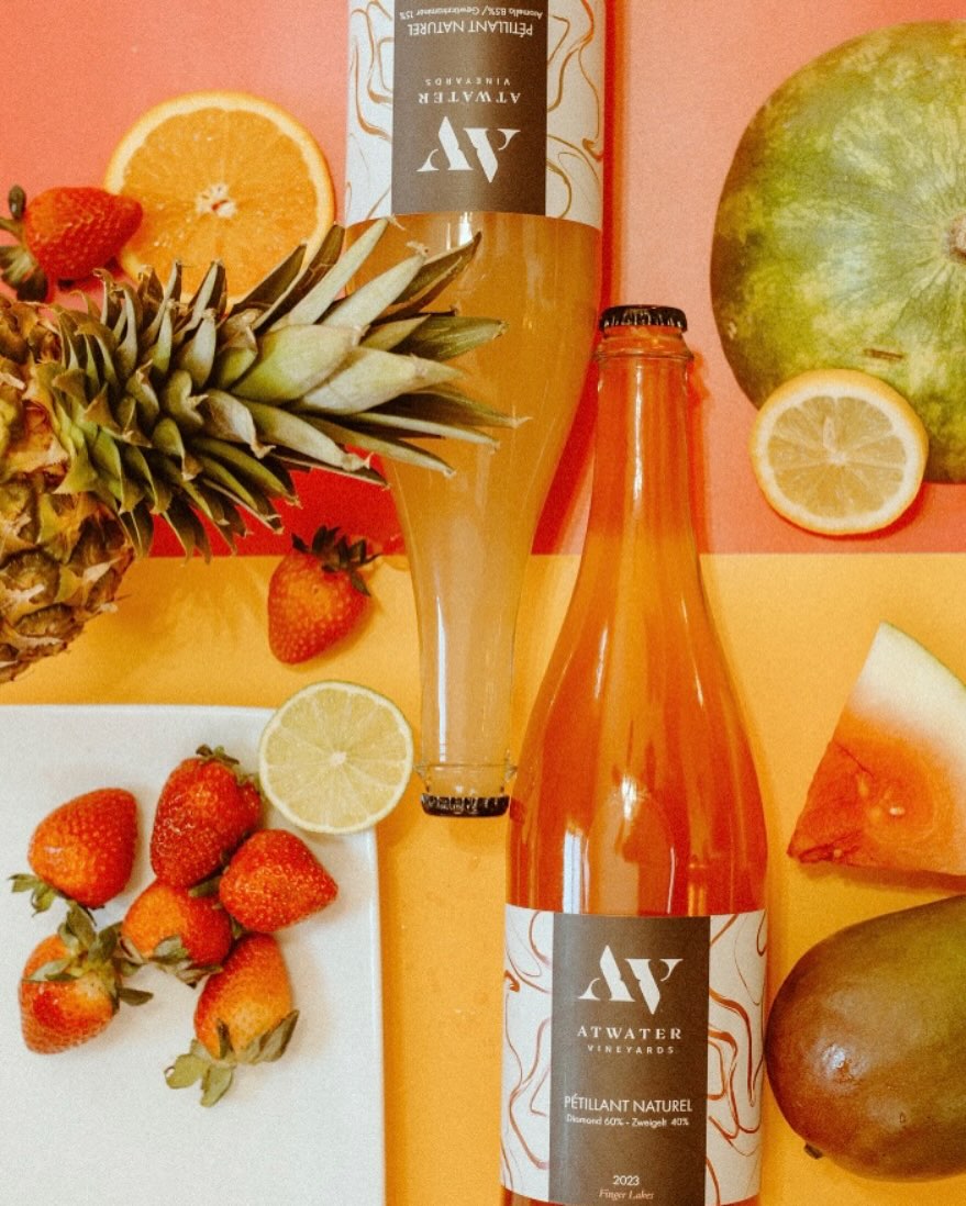 Pét-Nat Release Party
Thursday, March 6, 2025
6:00 p.m.-9:00 p.m.
Whether you are new to the world of Pétillant-Naturel, also known as Pét-Nats, or an established fan, you’ll want to join us for a special party to celebrate the release of our two Pét-Nats from the 2024 vintage.
The Pétillant-Naturel method predates Méthode Champenoise as a way to produce a bubbly wine. Wine is bottled before it’s done fermenting, and completes its fermentation in the bottle, resulting in fun, lower alcohol sparkling wine.
We invite you to taste these exciting wines for yourself and learn about their intriguing production methods from head winemaker Wes Andrew. The evening will include:
?Tastings of our Pét-Nat Gewürztraminer/Aromella 2024 and Pét-Nat Zweigelt/Diamond 2024
?Delicious hors d’oeuvres from Sapore
?Sneak peek of our Skin-Ferment 2021 orange wine
?Special Pét-Nat cocktails from George + our full wine and cocktail menu
We hope to see you!