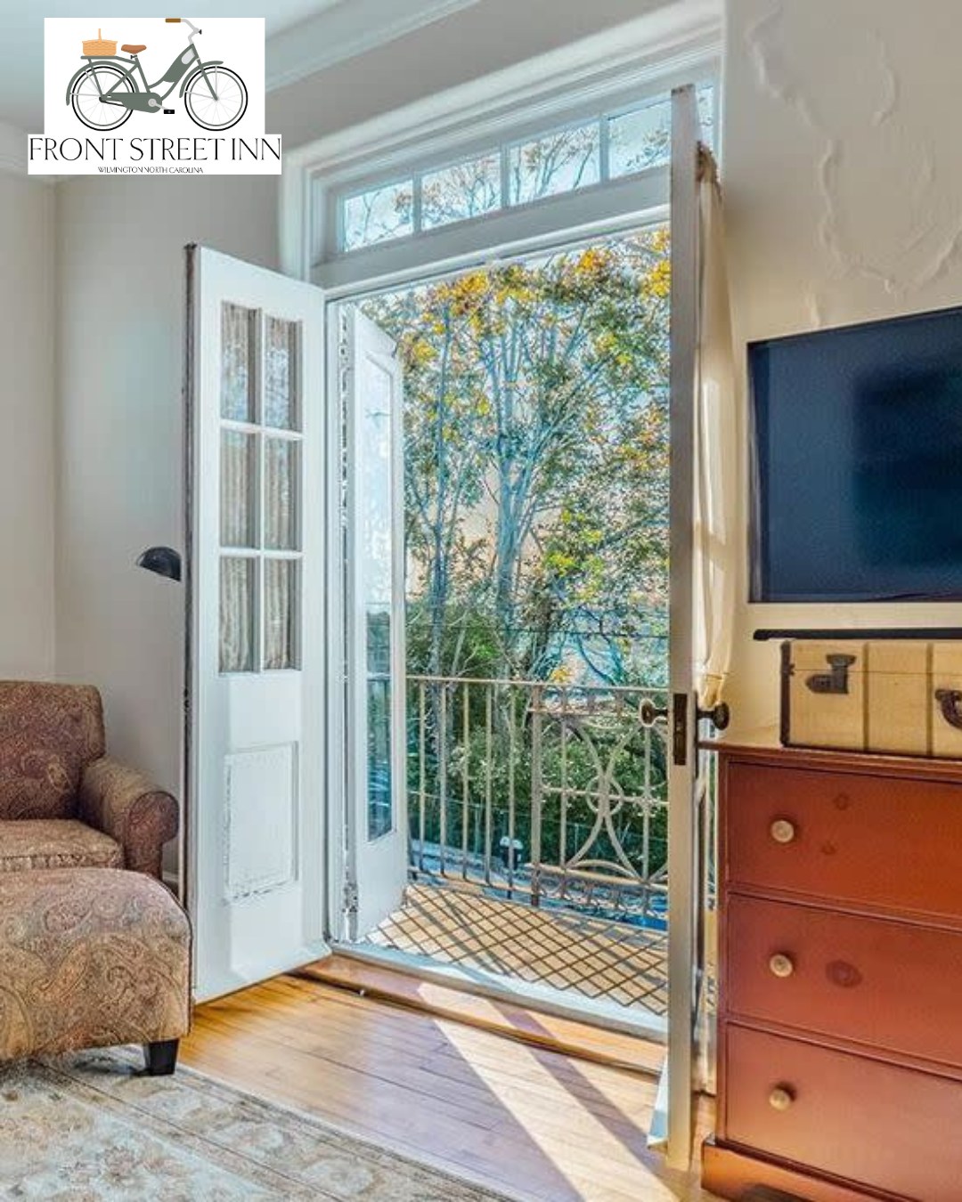 Mornings just hit different when you're waking up to this view! Step out onto your private balcony at Front Street Inn and soak in the fresh air, historic charm, and the perfect blend of comfort & elegance. Ready to make this your next getaway?
📞 Call (910) 762-6442 or visit www.frontstreetinn.com to book your stay!
#BalconyGoals #LuxuryStay #FrontStreetInn #HistoricCharm #WilmingtonNC #TravelDreams #StaycationVibes