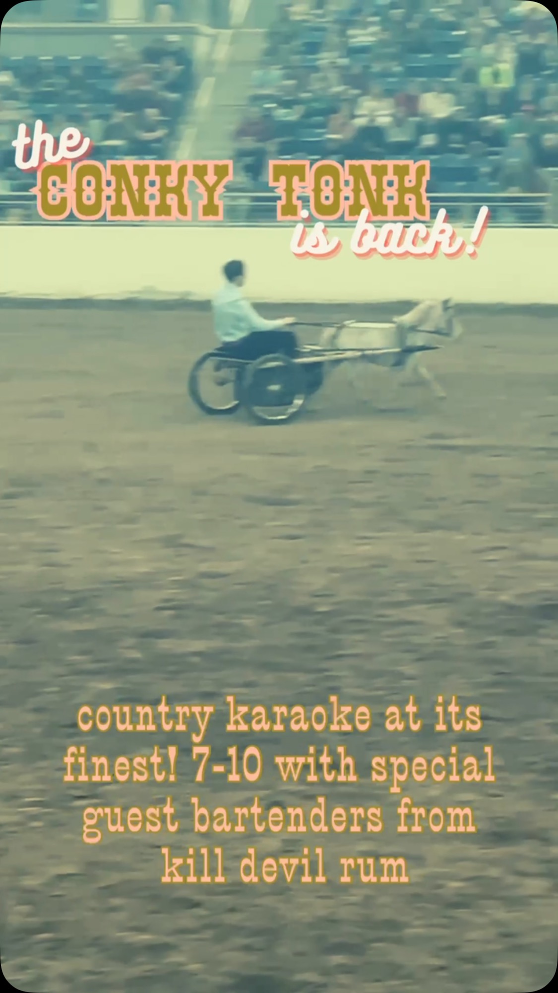 this tuesday! we are whooping western words of wisdom with our pals @outerbanksdistilling for another conky tonk. bring your best yodel and come out for our very first country karaoke with @justinoldsuxx 7-10