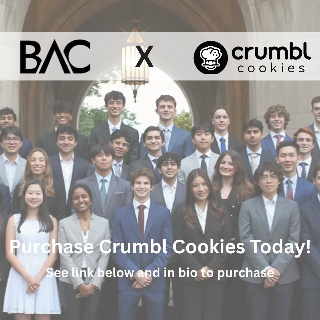 It’s that time of the semester…please support BAC and our new analyst class by purchasing Crumbl Cookies! Fill out the attached Google Form by 3/16 to order🍪
https://forms.gle/hzapefNZV1Q8giad8