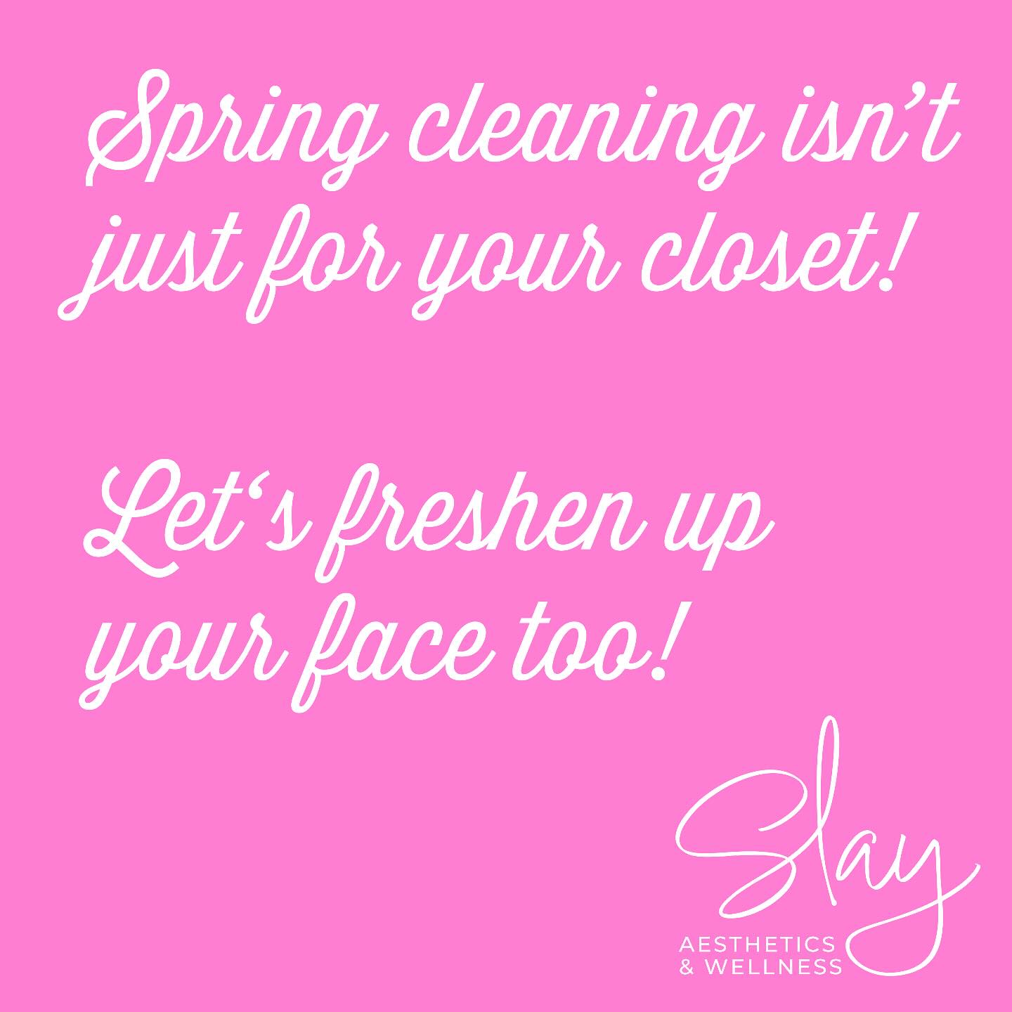 🌸 Spring is here, and it’s the perfect time for a fresh start! 🌷✨ Give yourself a little spring cleaning too! Smooth out those fine lines and wrinkles and rejuvenate your look just in time for the season. 🌞
Let us help you put your best face forward this spring. 💕 DM for an appointment, call or come into Bellezza and Co. in Newark, or book on our website.
#SlayAesthetics #bellezzaandco #SpringRefresh #BotoxGlow #FreshLook #SpringCleaning #AestheticBeauty #Rejuvenate #BeautyInsideAndOut