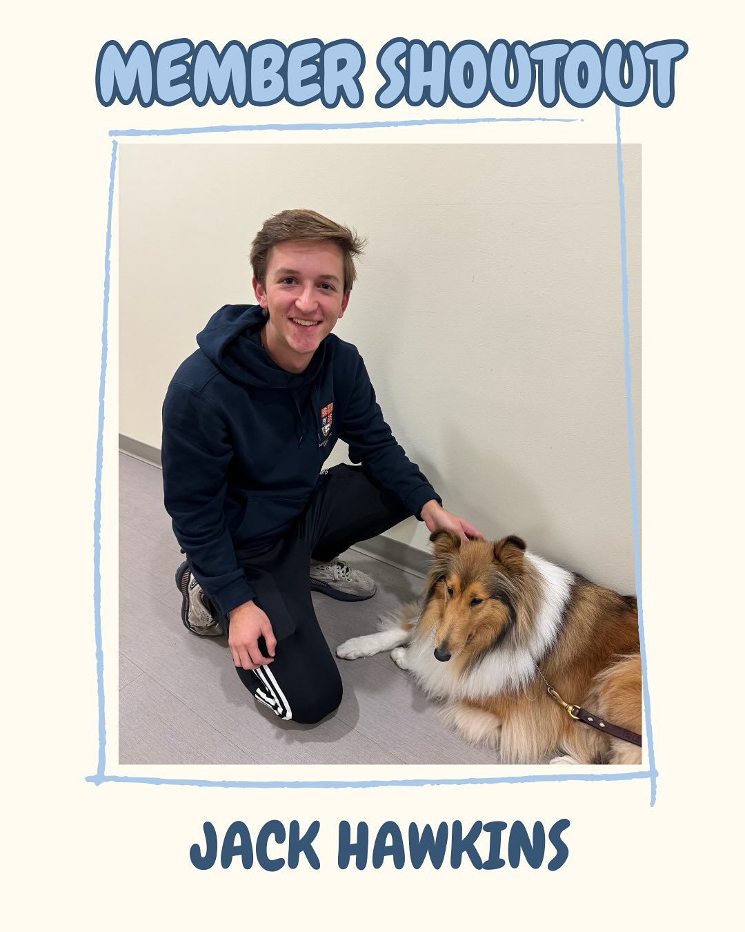 Our first Member Shoutout is Jack Hawkins! Our fearless fundraising director! ๐๐