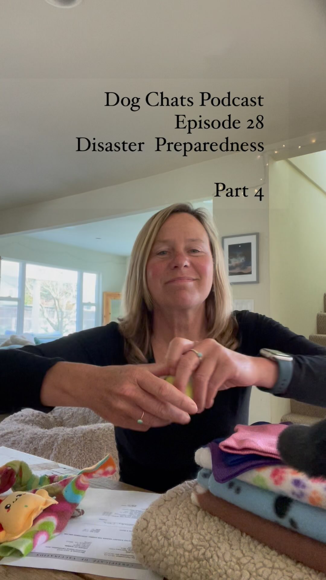 Disaster Preparedness Day 4 Challenge:
What are you going to put in your Emergency To Go Bag?
Blankets, toys, snoods, jackets (thank you lzanko) and your vaccine records. Just a few more ideas of things to keep handy to keep your pets comfortable in an emergency. Tell us what you put in your kit.