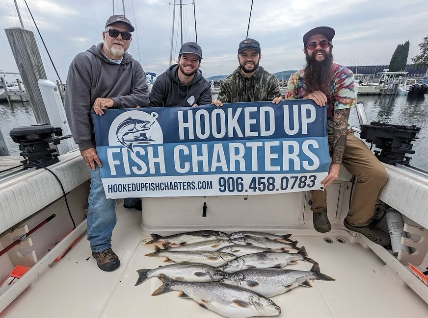 Trolling on Lake Superior is creeping up fast, so book your trip soon! We offer a 4 hour and 6 hour nearshore trolling trip where we target Lake Trout, Brown Trout, Coho Salmon, King Salmon, and Steelhead 🔥 It’s an awesome way to get family and friends together.
Call us or visit our website to book 🎣