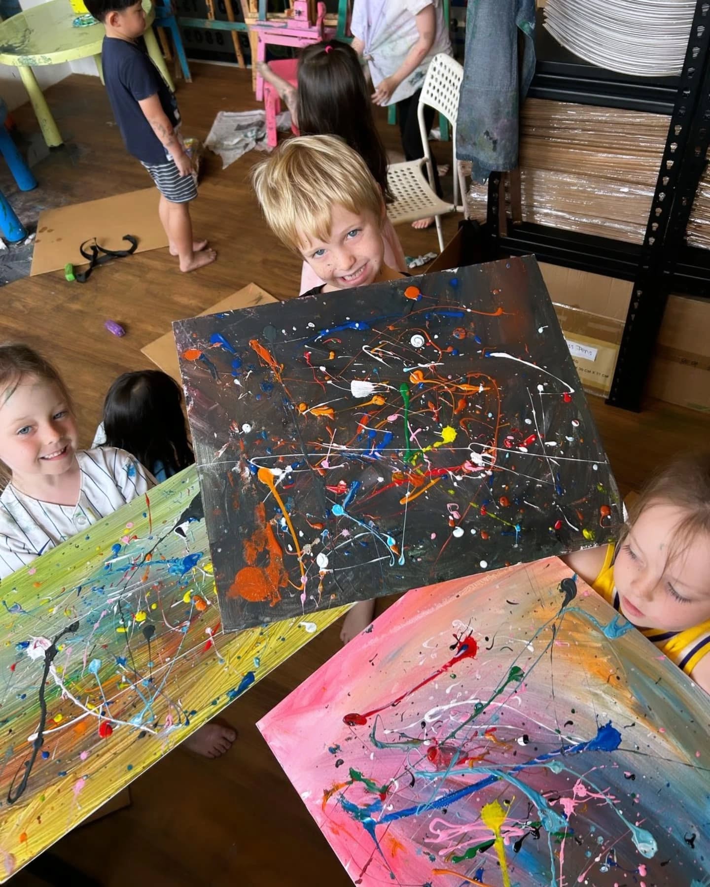 Action painting camp went well today 🖌