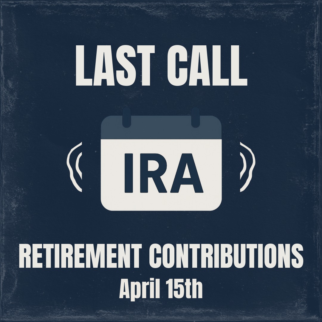 Last call - there’s just one week left to make 2024 contributions. You have until April 15th to contribute to your Traditional IRA, Roth IRA, SEP IRA, and HSA. Don’t miss your window to save!
-
-
-
-
-
#IRAdeadline #TaxTime #RetirementSavings #FinancialGoals #InvestSmart #WealthBuilding #MoneyMoves #HSAcontributions #RothIRA #TraditionalIRA #SEPIRA #TaxSeason2024 #April15Deadline #SmartInvesting #tax