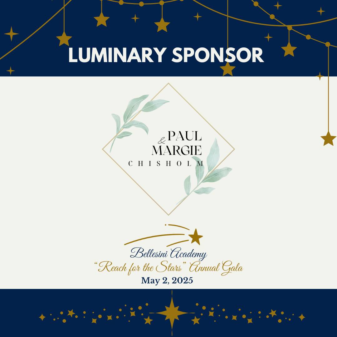 A heartfelt thank you to Paul and Margie Chisholm, proud Luminary Sponsors of this year’s Bellesini Gala!
Your generous support plays a vital role in helping our students grow, dream big, and achieve lasting success. Thanks to partners like you, the Bellesini mission continues to thrive.
We’re so thankful to have you as part of our community and celebration this year! ?