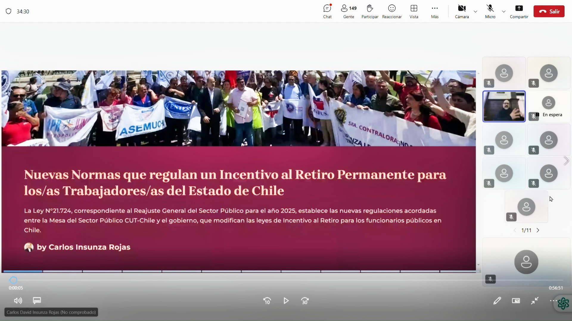 👉 https://youtu.be/GTs4d1b1Pso
Charla organizada por ANFINE sobre Incentivo al Retiro Permanente
Expuso CARLOS INSUNZA ROJAS, Consejero Nacional Cut-Chile y Vicepresidente Previsión ANEF.
TEMA: “Nuevas normas que regulan el incentivo al retiro permanente para las y los trabajadores del Estado”
www.anfine.cl