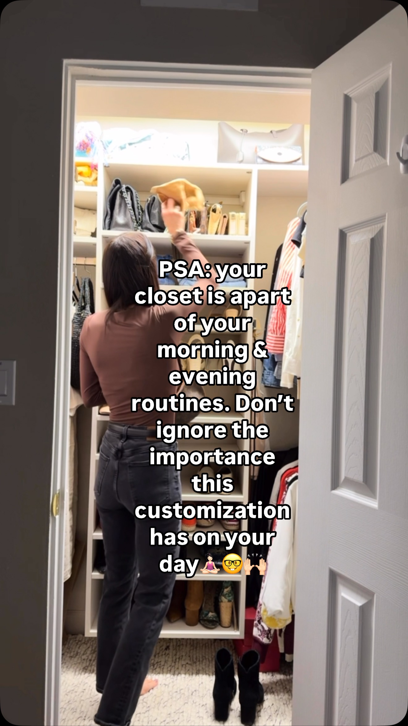 Your closet sets the tone for your day & helps you unwind at night. ✨🛋️ When it’s customized to your routine & inventory, getting ready becomes hassle free & ending your day feels effortless. Is your closet working for you?
•
•
When I say customized to your routine, here’s what I mean:
✅ Proper hanging & drawer space so you’re not running between your closet, bedroom dresser, and another storage spot.
✅ A valet rod to pull items for outfit planning or set things out the night before.
✅ Drawer dividers so you can grab the exact undies, socks, or workout leggings you need without the search.
And at night?
🧺 Built-in laundry lets you undress, toss your clothes in, and slip into PJs with ease.
✨ Use that valet rod again to prep for the morning so you wake up ready to go.
A thoughtfully designed closet makes your daily routine smoother and stress free 🧘🏻♀️
#ClosetOrganization #CustomCloset #HomeDesignInspo #DeclutterYourLife #ClosetGoals