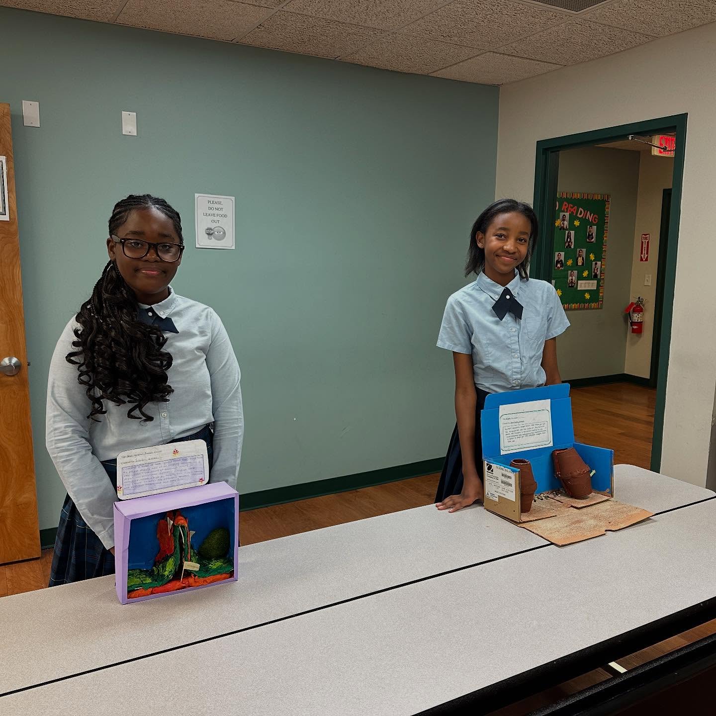 Ms. Dow’s 6th graders rocked it today with their Geology Museum! Faculty and students stopped by to check out their projects and learn about volcanoes, Pangea, and more!