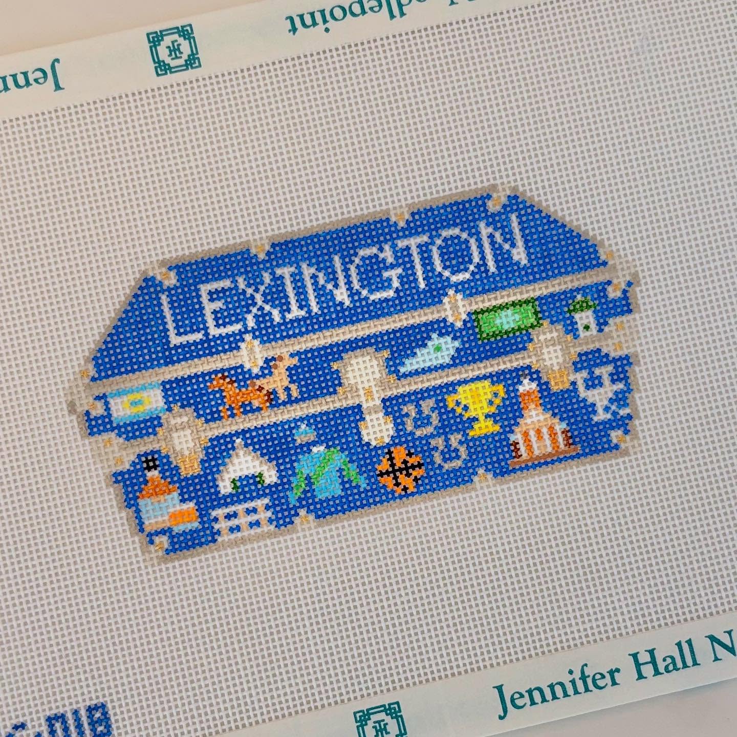 🏇 Trunk of the Week: Lexington 🥃🐎
In honor of the Kentucky Derby, we’re tipping our hats to the heart of horse country with this week’s featured trunk: Lexington!
From thoroughbreds to bourbon barrels, jockey silks to UK basketball — this canvas is a celebration of everything that makes the Bluegrass State shine. 🐴🏀🥃🌿
Whether you’re trackside in a big hat or cheering from home, this one’s made for Derby lovers and Lexington locals alike.
Stitch your way through the season of roses — available now!
#jenniferhallneedlepoint #needlepoint #trunkoftheweek #lexingtonky #kentuckyderby #runfortheroses #ndlptnation #horsecountry #bourbontrail #ukbasketball #mintjulepseason