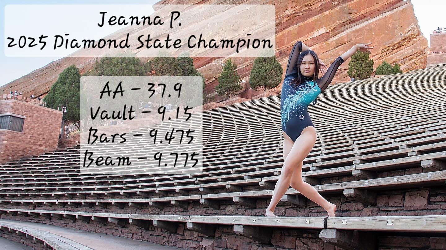That’s a wrap and these are your 2025 Colorado Diamond Team State Champions! This tiny but mighty team persevered through so much adversity this season and showed up in full force at State, taking 1st by almost two full points with a 113.25! Congratulations ladies, you have so much to be proud of!