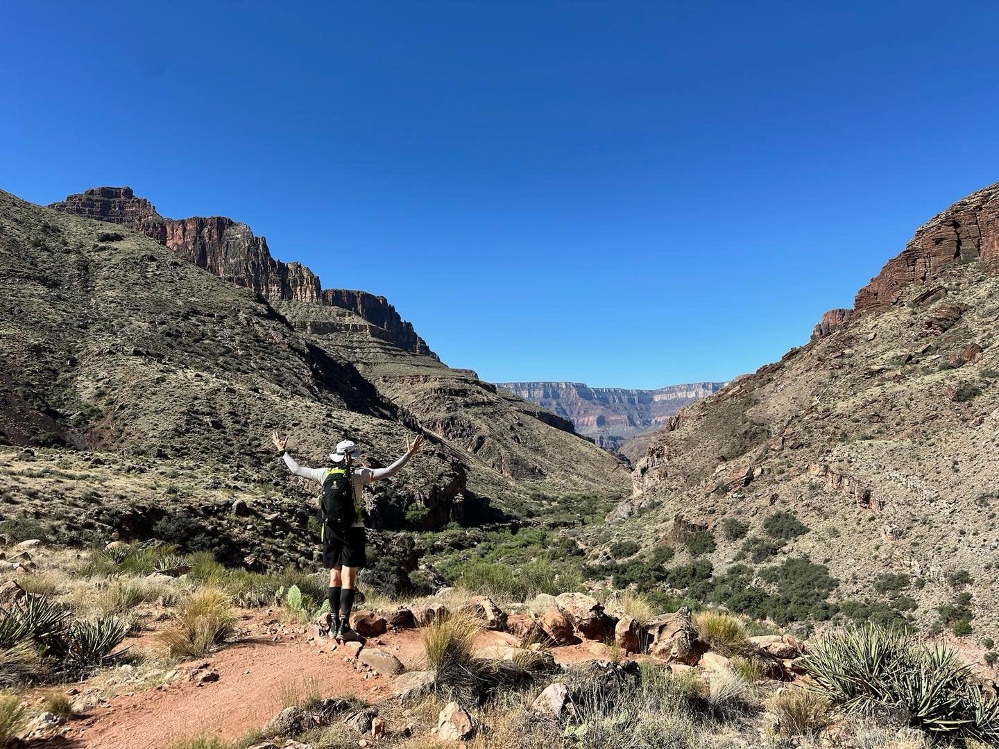 On the trail to Phantom Ranch