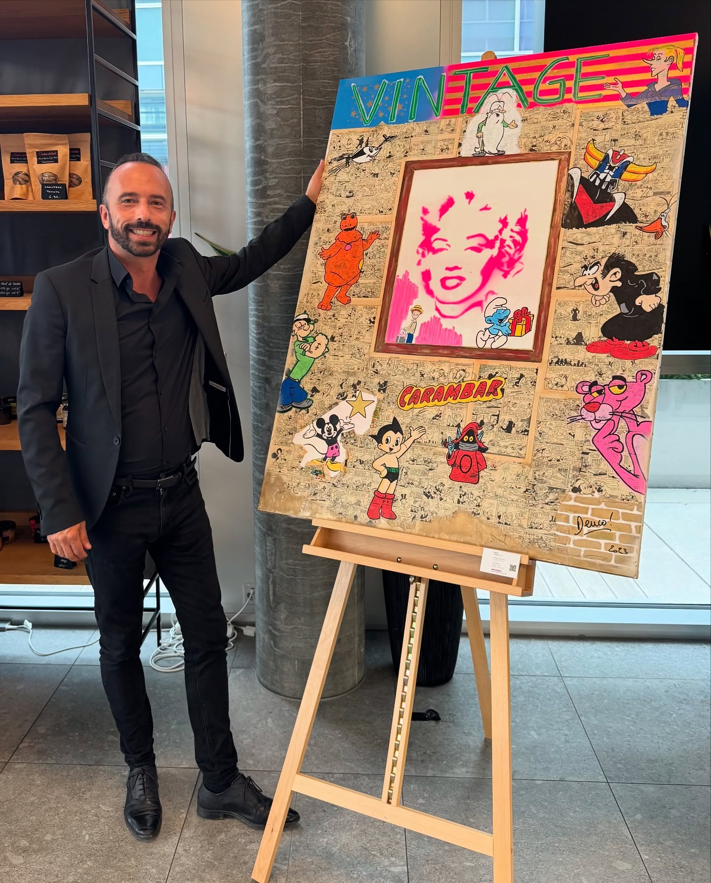 Vernissage Genève @artractiongeneve #popart #popartartist #parispopart #genevepopart #saintropezpopart
