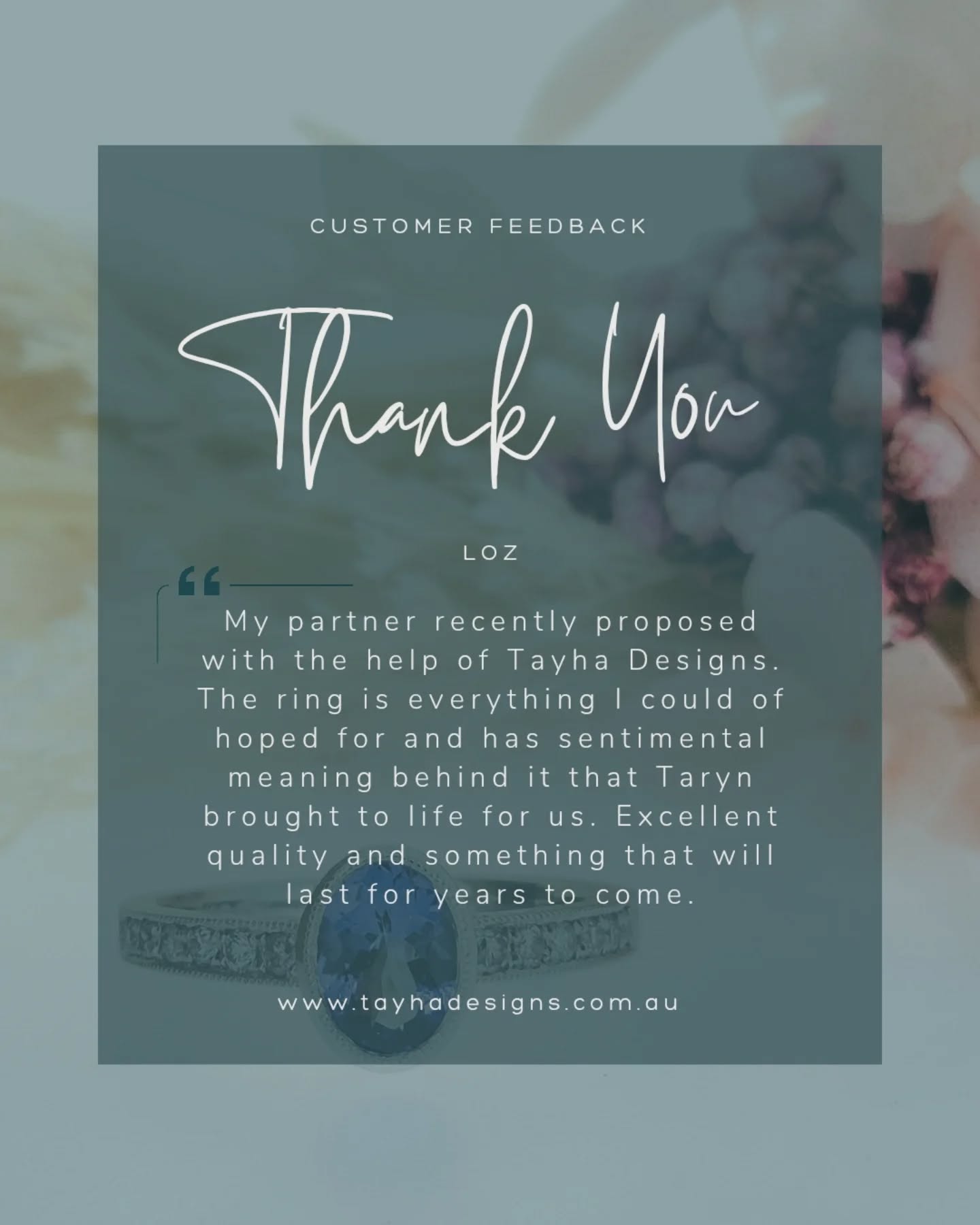 Customer Feedback 🥰
#tayhadesigns #jeweller #Australianmade