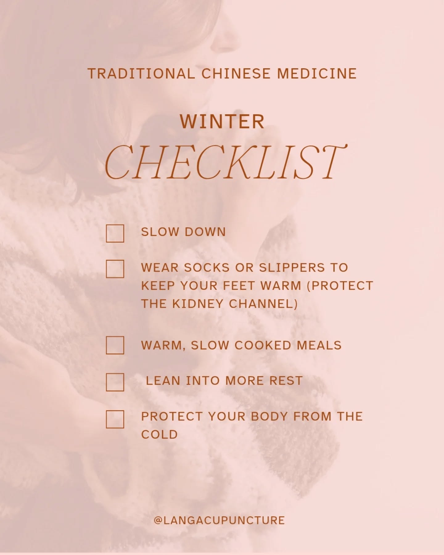 In Traditional Chinese Medicine (TCM), winter is a time of slowing down and introversion. It's the hibernation period of the year, yet most of us don't utilise this energy to it's fullest. It's meant to be the recharge in preparation for Spring and the coming months.
Instead of honouring these seasonal cycles, we as a society continue the hustle and fast paced lifestyle. It's how we have been conditioned and structured to live. It's a reflection that we as a whole do not rest enough and is part of the reason why we are so burnt out.
While we may not be able to change the structures to allow for complete hibernation, there are little things we can do to help our bodies lean into the energy of the season.
Support your body's energy conservation through this winter by nourishing, resting and protecting yourself from the cold environmental changes. Your Qi will thank you for it. 😉
#brisbaneacupunctureclinic #brisbaneacupuncture #mindbodyspirit #acupunctureclinicbrisbane
#wintertips #livingwiththeseasoits