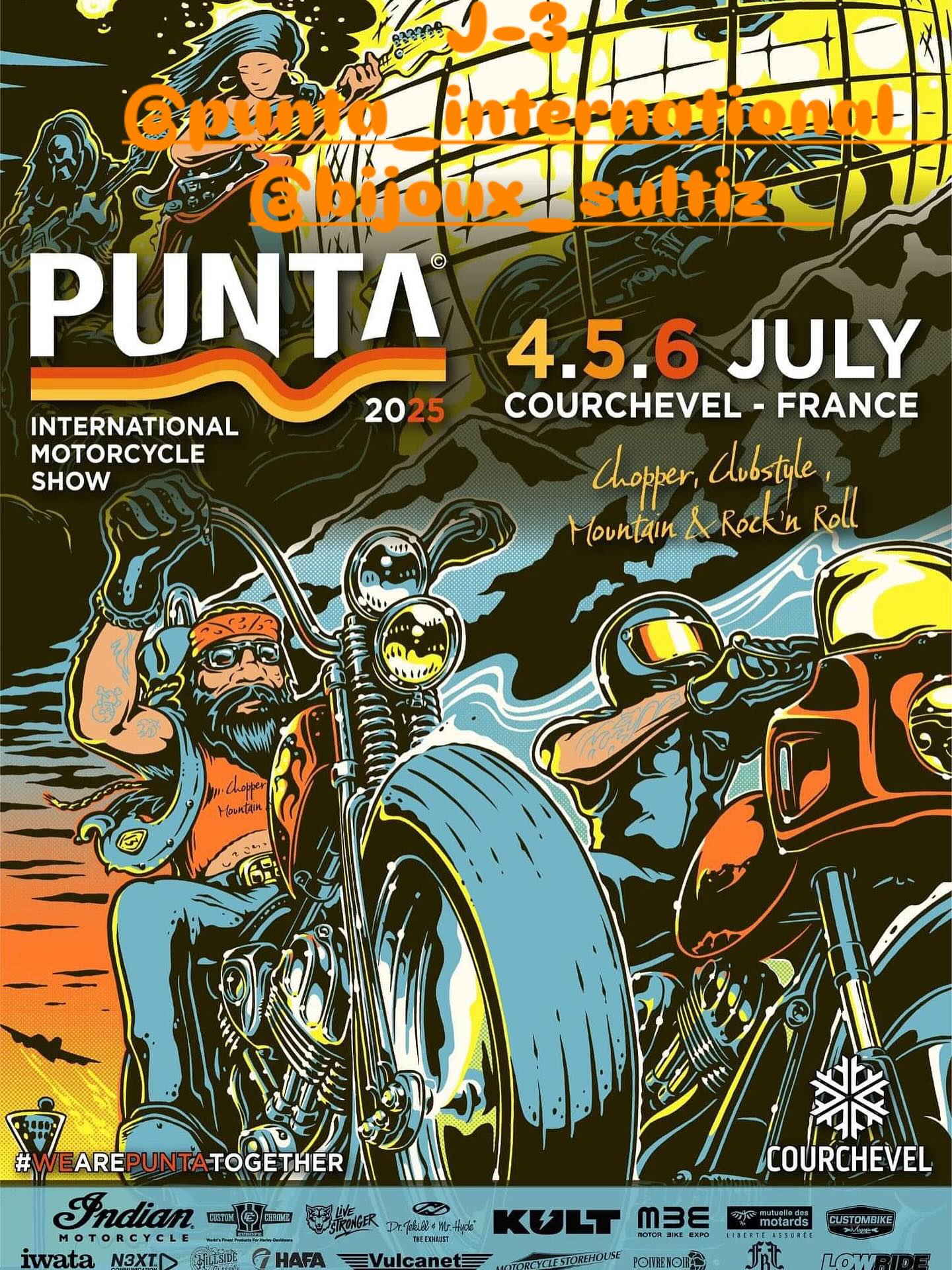 C’est parti !!!j-3 @punta_international @courchevel_officiel @bijoux_sultiz @vivipunkette @generation_ink_and_kustom #custom #customculture #custombike #custombikeshow #harleydavidson #indianmotorcycle #rungirl #bijouxbiker