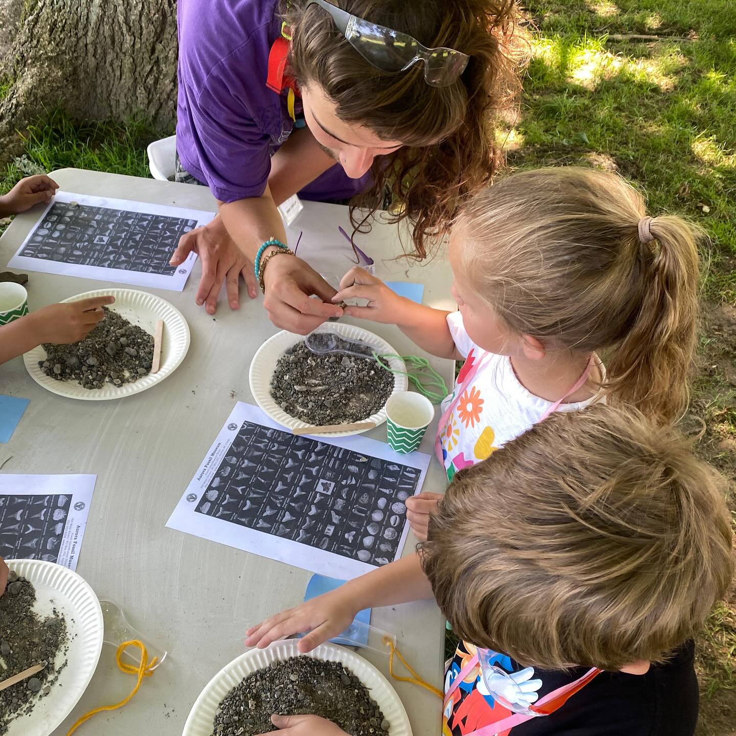 Week Two of Summer Camp was filled with rocks, fossils, dinosaurs, and s’mores!!! Our younger campers got an introduction to geology and paleontology while finding their own microfossils! Our older campers learned about outdoor survival skills and had their night hike filled with s’mores and a good old campfire song! ?️????? #darienct #dariennaturecenter #geologyrocks #dinosaurs #summercamp